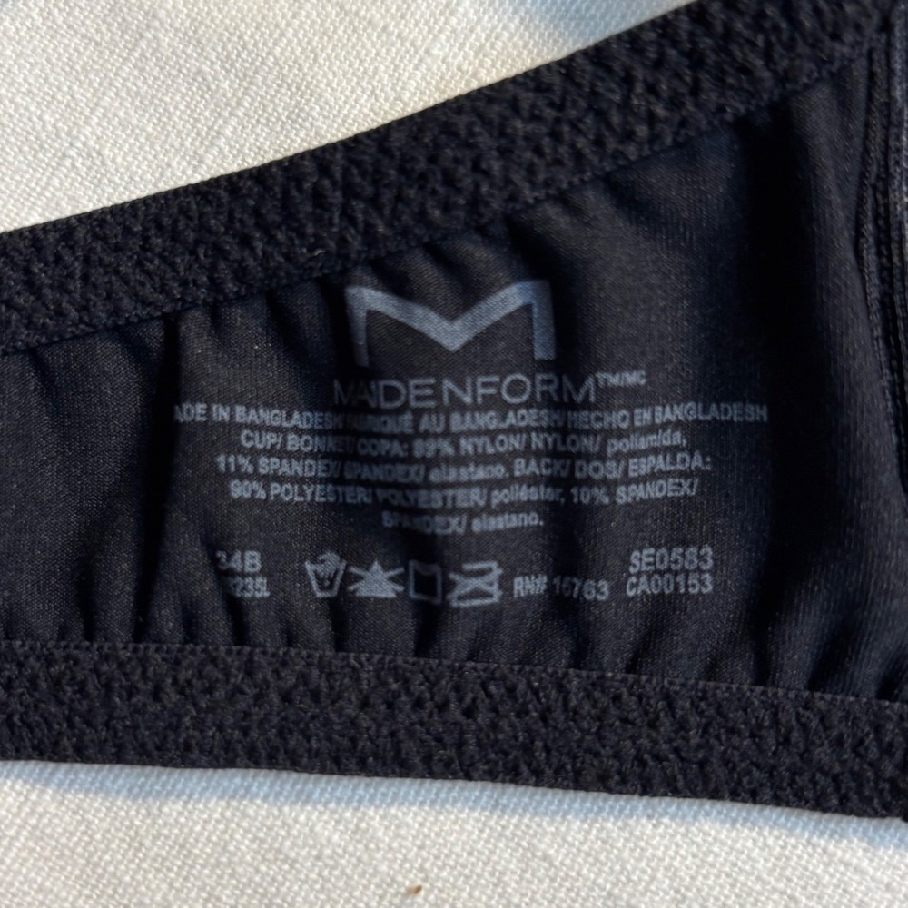 Maidenform Wireless T-Shirt Bra Womens 34B Black NEW Convertible Lace SE0583 - Picture 4 of 6
